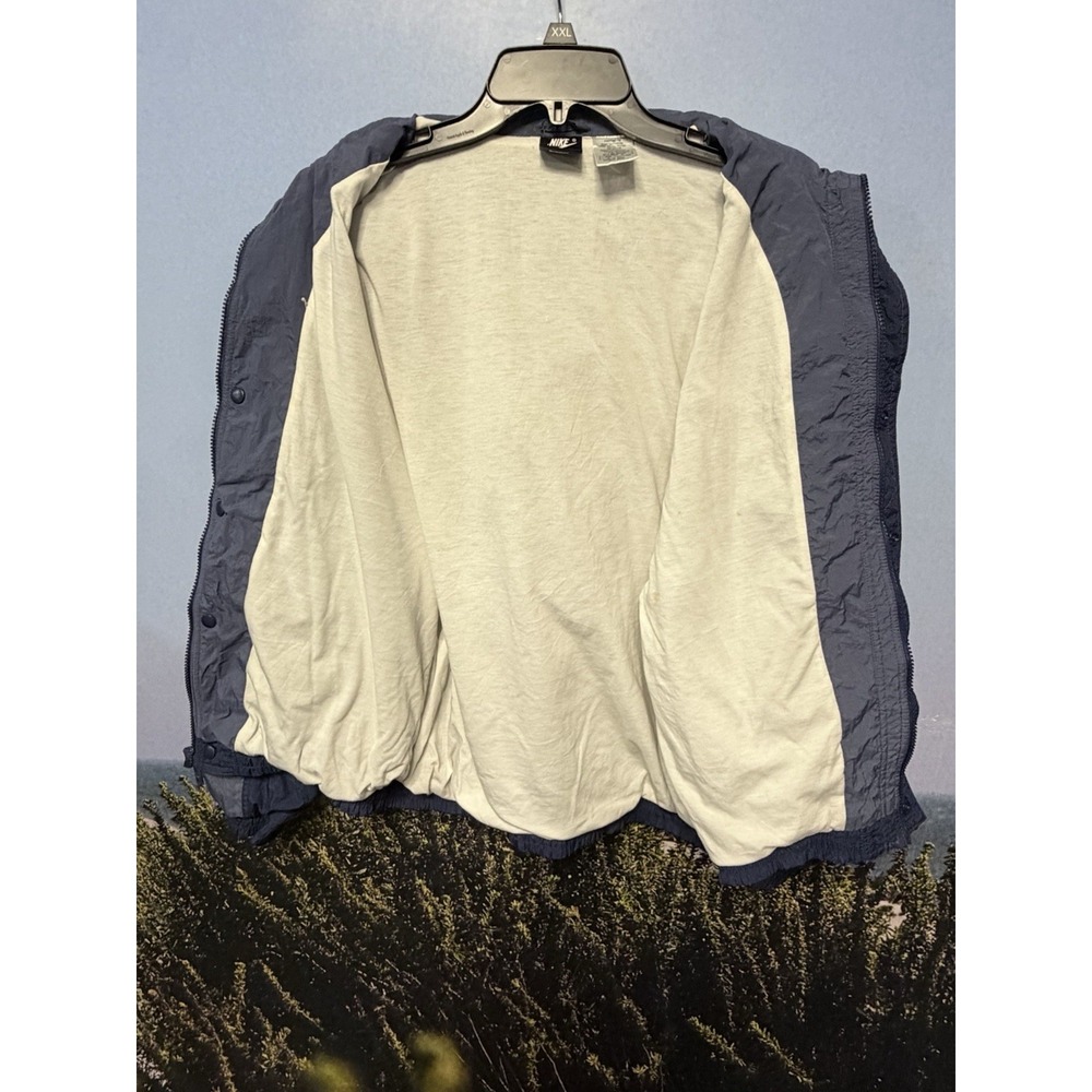 Vintage Nike Champs Sports Jacket M Blue Full Zip Windbreaker Nylon 90S - Picture 6 of 9